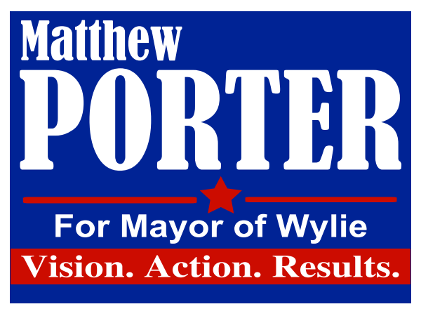 Matthew Porter Mayor Sign Proof 3
